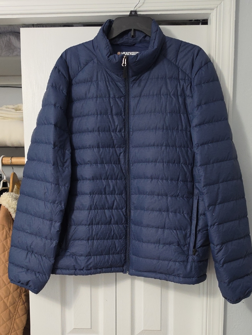 Mens/ Unisex Lightweight Quilted Jacket - Navy